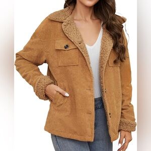 Women's Corduroy Sherpa-Lined Jacket